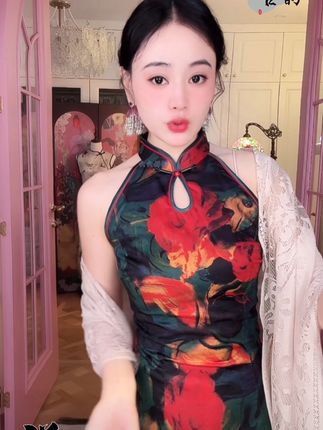 【万种风情】中国风文艺复古无袖日常旗袍优雅立领显瘦修身衣长120#穿旗袍遇见东方美 #国风服饰 #改良旗袍连衣裙 #旗袍裙 #秀出新国风