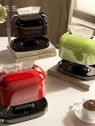 纸巾盒客厅桌面高档复古纸抽盒多功能家用梳妆台轻奢高级感抽纸盒