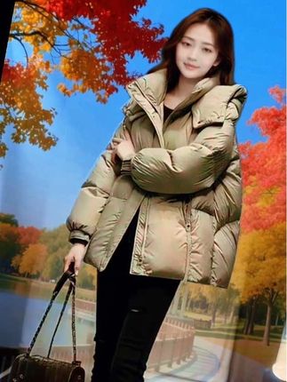 YAYA/鸭鸭羽绒服女2025冬季新款连帽时尚小个子短款加厚显瘦外套#品质女装 #时尚保暖#洋气减龄 #谁穿谁好看#时尚穿搭分享