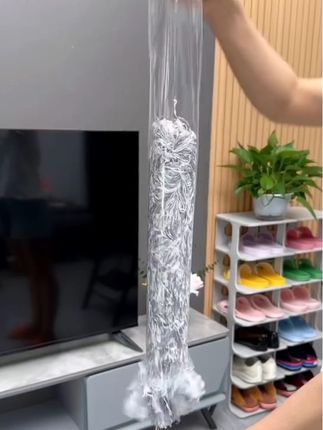 鸡毛掸子除尘扫灰家用可伸缩加长天花板蜘蛛网清洁神器静电除尘掸