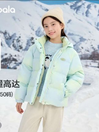 巴拉巴拉童装儿童短款羽绒服女童冬保暖连帽泡芙外套#穿搭#巴拉巴拉#好物推荐#专柜品质#洋气百搭,