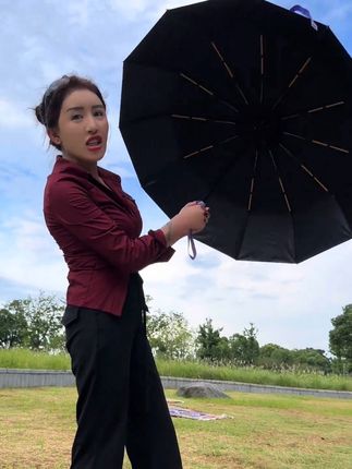 加强防风暴防雨防晒防紫外线一键开合全自动雨伞#全自动雨伞