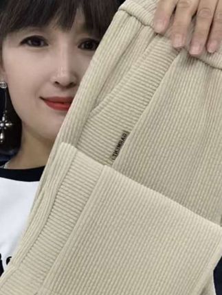 新款春秋直:/筒裤女新款雪尼绒宽