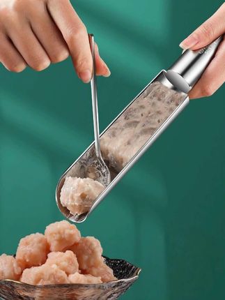不锈钢肉丸制作器 304#不锈钢肉丸制作器 家用做鱼丸工具挤#虾滑模具 #肉馅料理器 #肉丸制作器 #厨房好物 @抖音小助手 @洋洋洋🎀