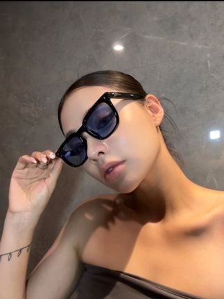 男女同款方形素颜海洋蓝墨镜OJO防紫外线偏光开车遮阳防晒旅游拍照夏日必备还可定制度数散光配近视太阳镜#墨镜#眼镜#太阳镜#防紫外线#夏日必备