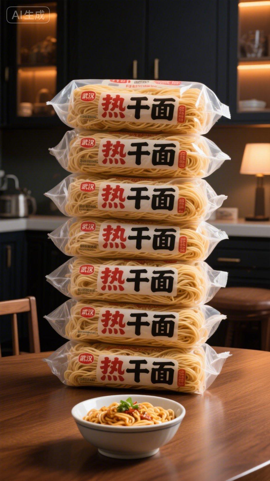 10袋170g武汉热干面厂家直发独立包 装带调料早餐夜宵芝麻酱香浓郁#热干面作者声明:内容由Al生成