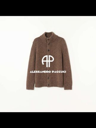 AP洛哥53143SK【榛子巧克力】绵羊毛+羊驼毛高领情侣款夹花色开衫