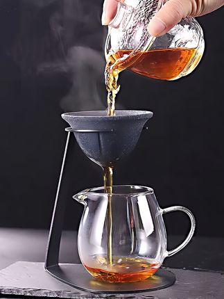 无孔过滤套装 #无孔过滤套装#矿石无孔茶漏过滤器#茶具配件#滤茶器#公道杯茶漏一体泡茶器@巨量千川