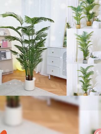 仿真植物装饰卧室北欧假绿植客厅摆件树凤尾葵散尾葵塑料落地盆栽