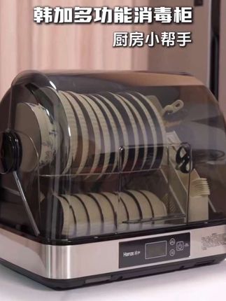 韩加消毒柜家用厨房台式双层小型碗筷餐具烘干一体紫外线消毒碗柜#消毒柜