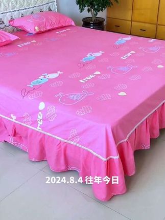 磨毛床裙床罩席梦思保护套单双人床防尘罩花边款#面料柔软舒适 #床上用品