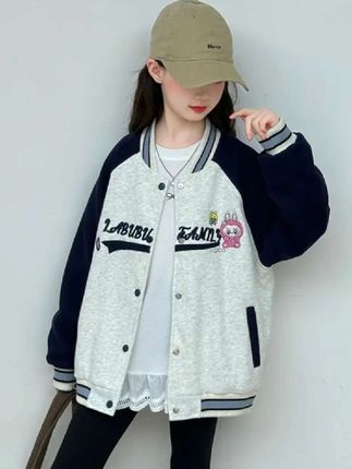 #春秋穿搭 #谁穿谁好看 #高品质童装 #女童棒球服外套 #潮童穿搭