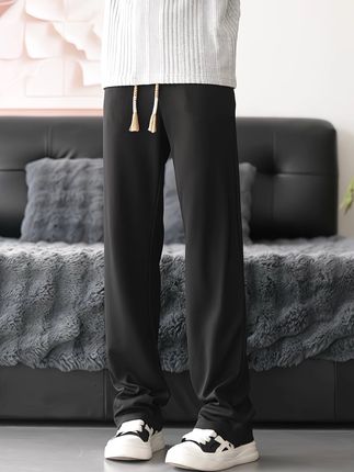 这款直筒裤上腿怎么会这么轻柔亲肤啊#潮流穿搭 #早秋穿搭 #男生穿搭 #直筒 #ootd穿搭