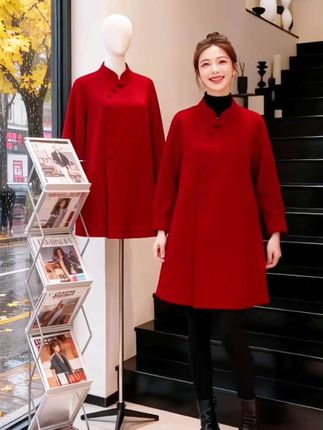 #新中式大衣 #龙年穿搭 #本命年装备 #双面呢大衣 #过年服饰