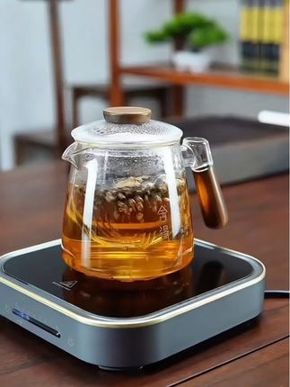 耐热玻璃三件壶 木把茶水分离壶带盖加厚家用茶壶透明茶具≈650ml #高硼硅玻璃#泡茶杯#玻璃茶具 #茶壶#无限回购的宝藏单品