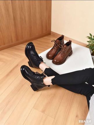 英伦风厚底马丁靴#时尚美鞋 #上脚舒适 #软底软面穿上超舒服 #只做高品质 #复古女鞋