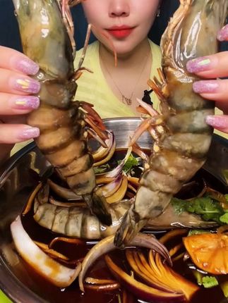 生呛虾#太入味了#特别鲜脆软糯#真的好吃到停不下来 #生呛黑虎虾