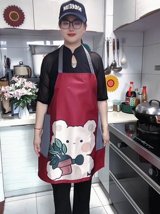 【时尚卡通防水围裙,厨房做饭可擦手,防水防油工作服】#围裙#面料柔软舒适#可擦手围裙防水防油 #卡通时尚洋气 #厨房好物 @巨量千川 @DOU+小助手