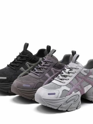 2025秋季新款时尚松糕鞋舒适百搭老爹鞋网面透气运动增高鞋#穿搭女王 #鞋子女 #运动鞋 #女鞋 #运动装备