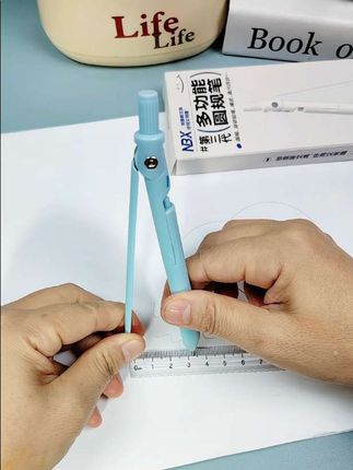 作图党狂喜!一笔搞定自动铅笔+圆规+直尺+橡皮,高效到犯规#文具安利 #学习用品 #学生党必备 #文具推荐 #圆规