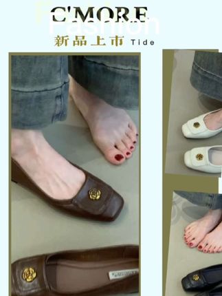 JHS-626-53复古玛丽珍鞋2025春季法式山茶花方头浅口粗跟通勤单鞋