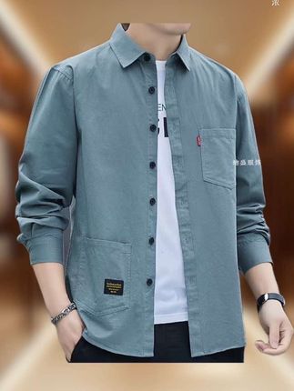 #雅鹿男装品牌 #高品质男装 抗皱免烫时尚简约休闲百搭工装长袖衬衫外套#高端大气 #休闲百搭 #衬衫外套