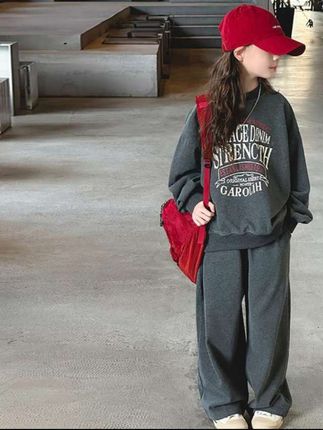 6-12岁潮款女童卫衣套装女童运动套装春秋2025新款儿童春装潮酷穿#酷女孩穿搭 #套装穿搭 #时尚卫衣 #春秋穿搭