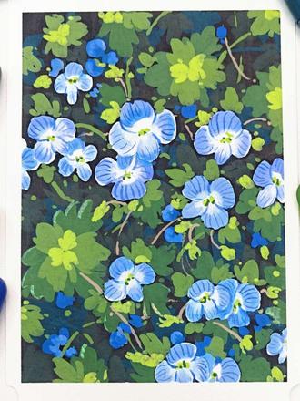 一分钟教你画婆婆纳 简简单单但是又很好看
#跟着抖音学画画 #绘画教程 #手绘 #教程 #绘画过程
