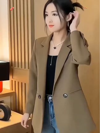 时尚大码时尚洋气加棉加厚西装外套冬季新款休闲流行百搭西服 #时尚气质西服#洋气减龄百搭#不挑年龄不挑身材 #显高显瘦显腿长 #气质穿搭