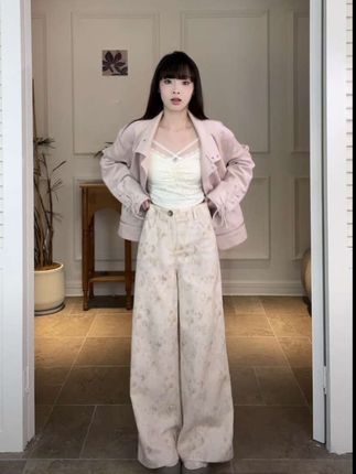 #温柔风穿搭 #甜美穿搭#阔腿裤#休闲裤