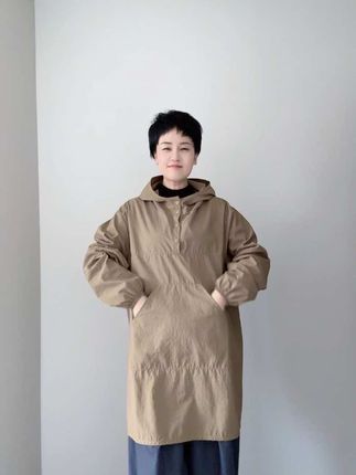 小个子短款工装连帽款大口袋罩衣,轻薄透气速干#罩衣 #围裙
