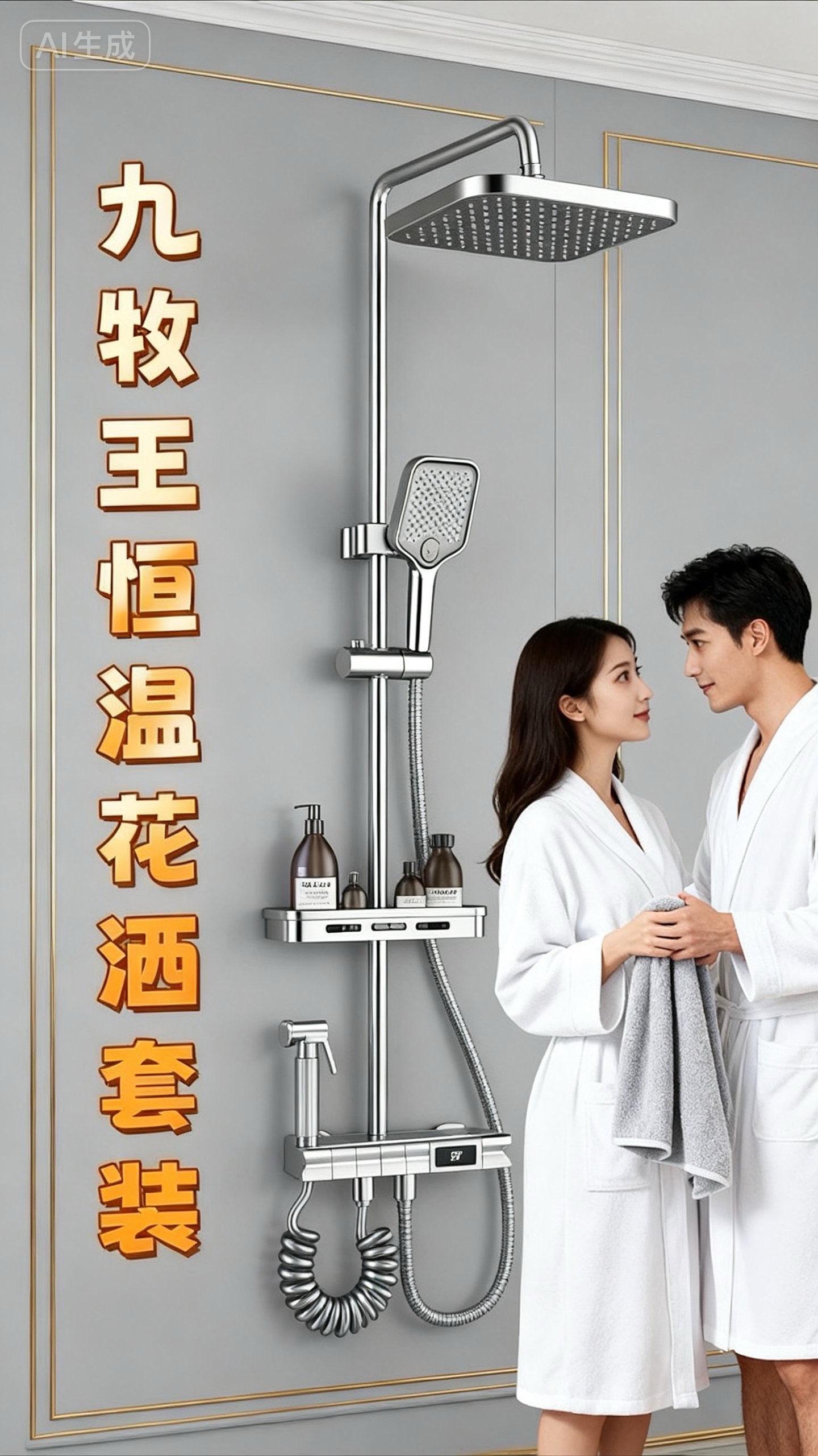 宝子们在忙碌生活里,洗澡是难得的治愈时刻~九牧王 智能数显恒温花洒套装,把洗澡变成超精致的享受! 它主体是H62精铜一体压铸,质感超棒,多层电镀防锈防腐,用很久都光亮如新。高清LED屏实时显示水温,触控调节超方便。 第四代智能恒温系统,航天级记忆合金阀芯,能精准感知水温变化,不管啥时候用水,水温都稳稳的,告别忽冷忽热~创新空气注入增压技术,水流细腻绵密,还有五档功能调节,想冲得强劲,还是要轻柔水雾SPA,都能满足! 九牧王把科技和人性化设计结合得超完美,提升浴室科技感,每次洗澡都像奢华之旅~宝子们赶紧入手,开启高品质沐浴生活 #浴室必备好物#家装必备#花洒套装 #恒温花洒#增压花洒@DOU+上热门