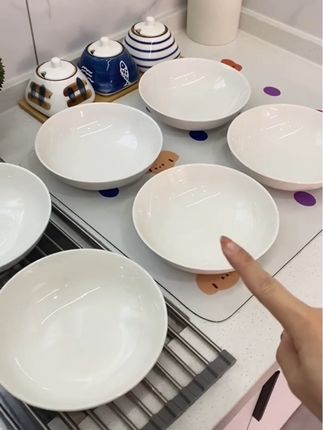 纯白陶瓷餐具 #陶瓷餐具#纯白餐具#陶瓷碗
