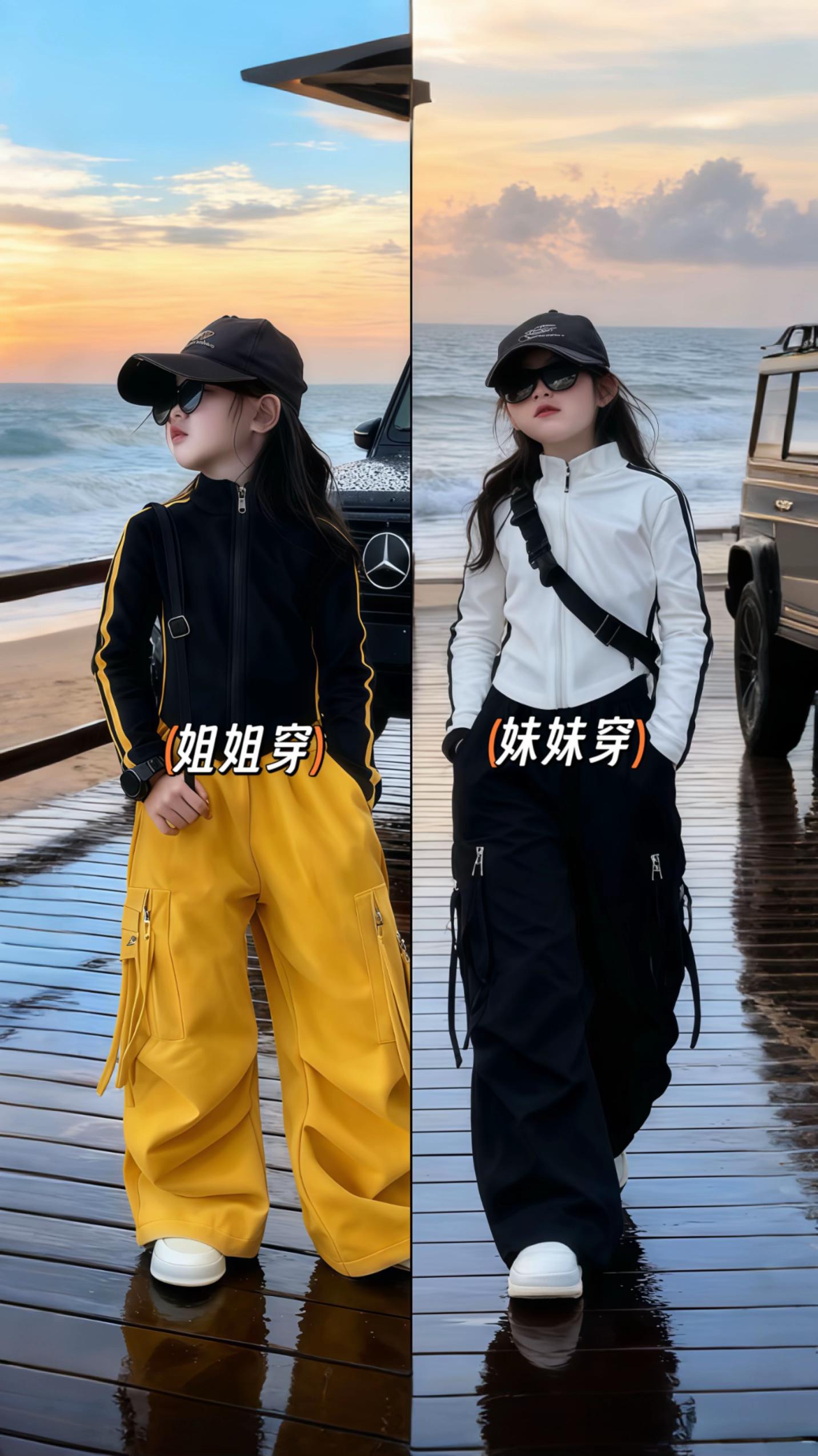 #AI扩图 女童春装时尚外套2025套装新款洋气儿童工装裤休闲女孩春秋两件套##早秋高智感职场穿搭#秋日韩系穿搭走起 #夏末初秋过渡也要穿得有巧思 #高品质童装 拿捏开学穿搭公式 @抖加🔥上热门🔥dou+🔥热点宝