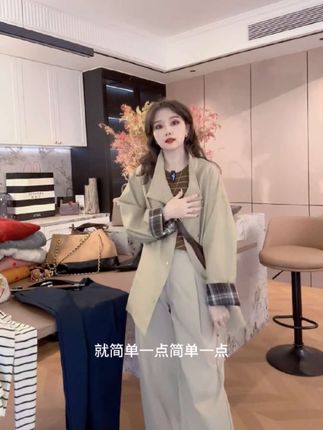 #风衣 【 Benview【诺丁山下】2025春秋撞色风衣外套廓形显瘦宽松英伦风大衣】#英伦风 #显瘦穿搭 #春秋穿搭 #宽松版型