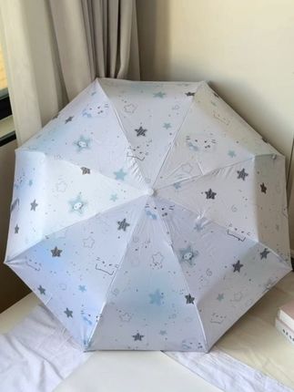蓝星星Hellokitty雨伞晴雨两用折叠黑胶防晒紫外线学生#太阳伞 #晴雨两用伞