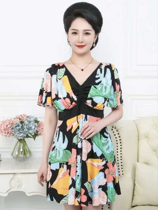 妈妈泳衣女保守中老年显瘦遮肚大码分体温泉游泳衣#妈妈泳衣#中老年泳衣#大码泳衣