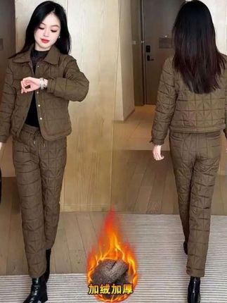 加绒加厚时尚套装# 女装穿搭 # 降温穿来咯# #时尚气质穿搭 #秋冬穿搭 #减龄显瘦穿搭 #保暖穿搭 #穿出自信穿出美丽