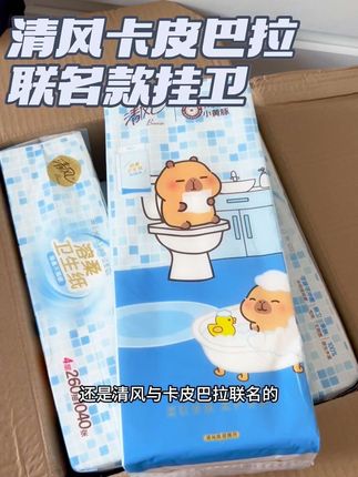 就连#清风 都出可溶的悬挂卫生纸啦!还是你会啊!超好用#纸巾 #悬挂抽纸 #卡皮巴拉