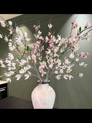 掬涵【推荐】高档新中式仿真玉兰花#仿真花 #玉兰花 #花瓶 #装饰摆件 #花卉绿植