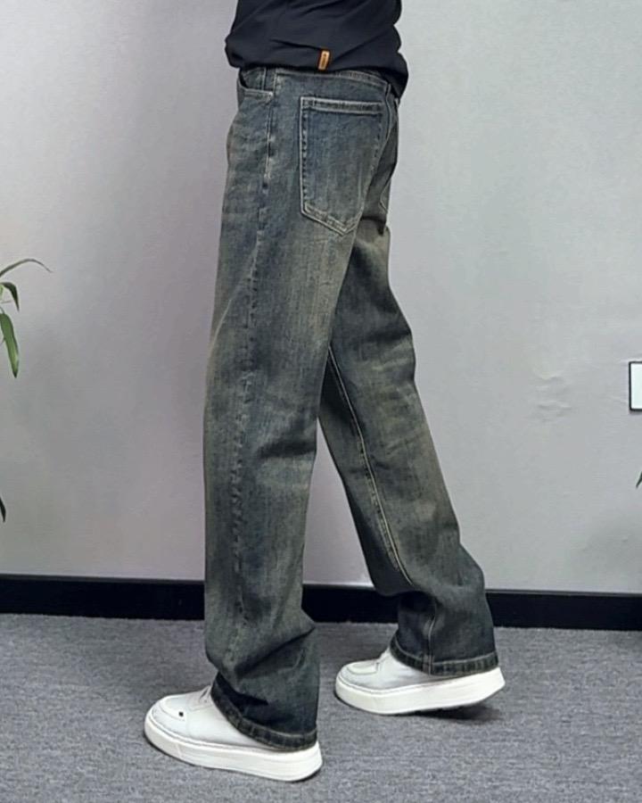 #男士秋冬季新款牛仔裤#宽松直筒款#面料挺阔有型#胖瘦都能穿