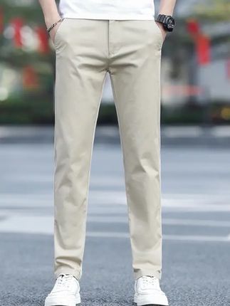 潮牌纯色休闲裤男士夏季薄款高档商务长裤男款修身直筒裤子#夏季新款 #时尚百搭 #休闲裤 #百搭神裤 #品质男装