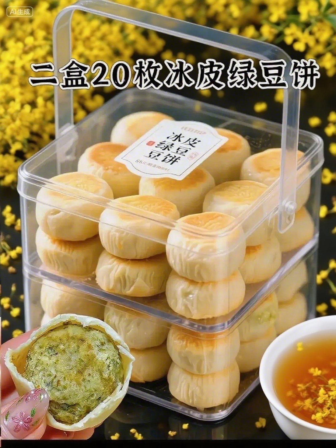 这个冰皮绿豆饼真的太好吃了,它是那种软皮的,里面的馅特别足,一口下去全是料,而且它不是那种很甜腻的感觉,就是淡淡的豆香味,吃完一个还想吃下一个。平时下午茶的时候来上几个,真的是太棒了!喜欢吃绿豆饼的朋友赶紧去囤起来吧,这个真的是必买推荐!#美味零食 #点心美食 #传统糕点 #冰皮绿豆饼 #绿豆饼