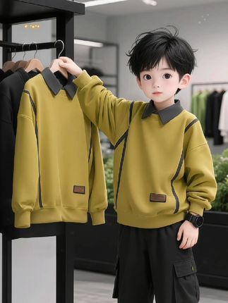 #男童卫衣 #韩版穿搭 #高品质童装 #男童时尚卫衣 #早秋穿搭公式