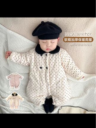 #高品质童装 #谁穿谁好看系列 #生女儿就要这样穿 #婴幼儿 加绒加厚连体衣#小宝宝 灯芯绒面料加厚加绒连体衣
