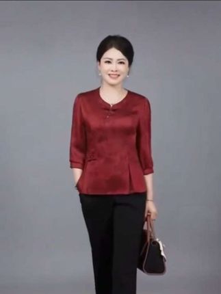 #俞兆林喜婆婆婚宴装礼服#夏装雪纺减龄两件套#穿搭#气质穿搭 #洋气减龄