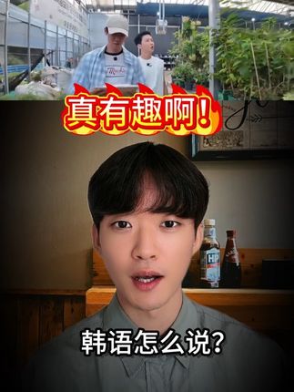 韩语口语:真有趣啊🤔 #韩语 #韩语学习 #韩语口语 #韩剧 #韩国
