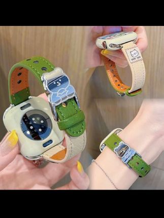 #小熊表带 #S10表带 #iwatch手表带 #苹果s9表带 #时尚腕带 s8拼色舒适夏季爆款