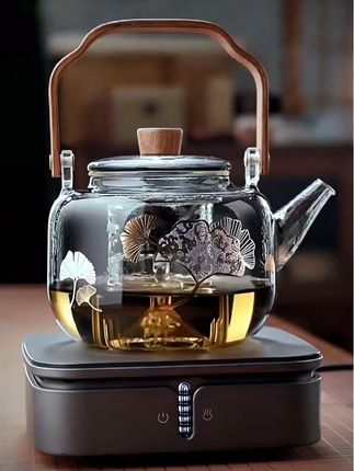 加厚耐热玻璃蒸煮一体提梁壶煮黑茶老白茶陈皮#蒸汽煮茶器 #电陶炉煮茶 #围炉煮茶正当时 #人间烟火 #养生煮茶壶