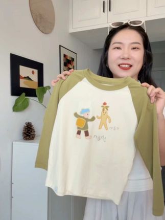 #幼岚 今年最值得入手的体恤,太好穿太舒服啦,两位数价格超划算#长袖t恤 #性价比超高 #宝妈推荐#儿童t恤